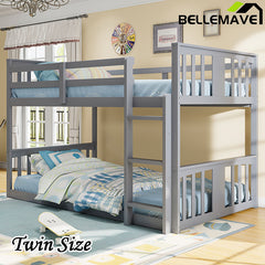 Bellemave® Twin Size Bunk Bed with Ladder