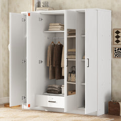 Bellemave® 4-Door Mirror Wardrobe with Shelves Bellemave®