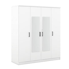 Bellemave® 4-Door Mirror Wardrobe with Shelves Bellemave®