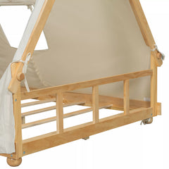 Bellemave® Tent House Bed with Skylight and Lights, Kids Canopy House Bed with Deer Antler Design
