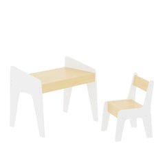 Bellemave® Kids Wooden Table Set with One Chair for 2-8 Age Kids