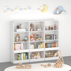 Bellemave® Kids 4-Tier Bookcase/Toy Storage Cabinet Organizer