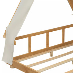 Bellemave® Tent House Bed with Skylight and Lights, Kids Canopy House Bed with Deer Antler Design