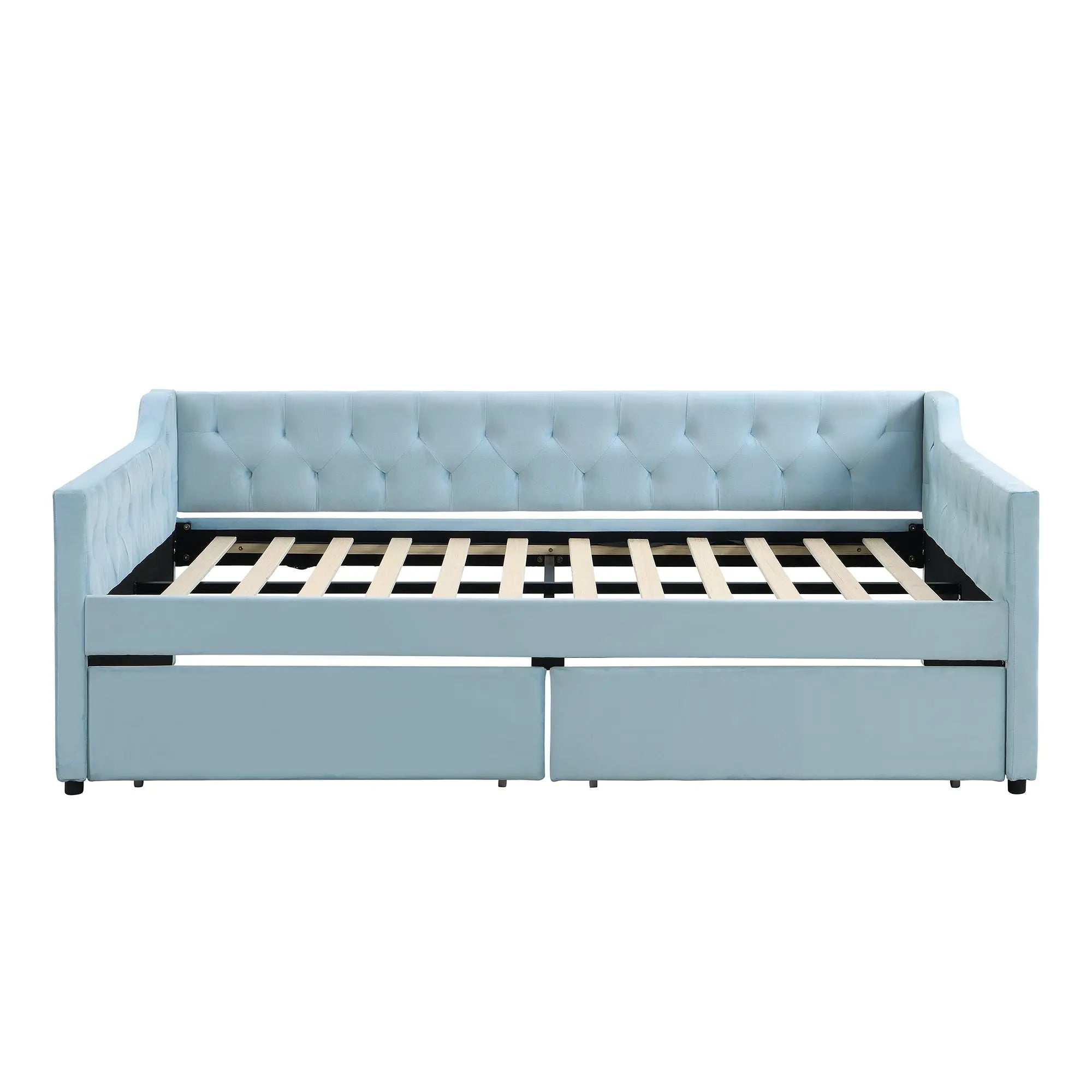 Bellemave® Full Size Upholstered Tufted Daybed with 2 Drawers Bellemave®