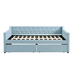 Bellemave® Full Size Upholstered Tufted Daybed with 2 Drawers Bellemave®