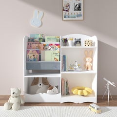 Bellemave® 3 Tier Kids Bookshelf and Toy Organizer