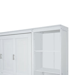 Bellemave® Murphy Bed with Desk and Bookshelf