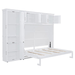 Bellemave® Queen Size Murphy Bed Wall Bed with Cabinets