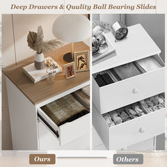 Bellemave® Modern 5 Drawers Dresser with Drawers Hidden handle Design