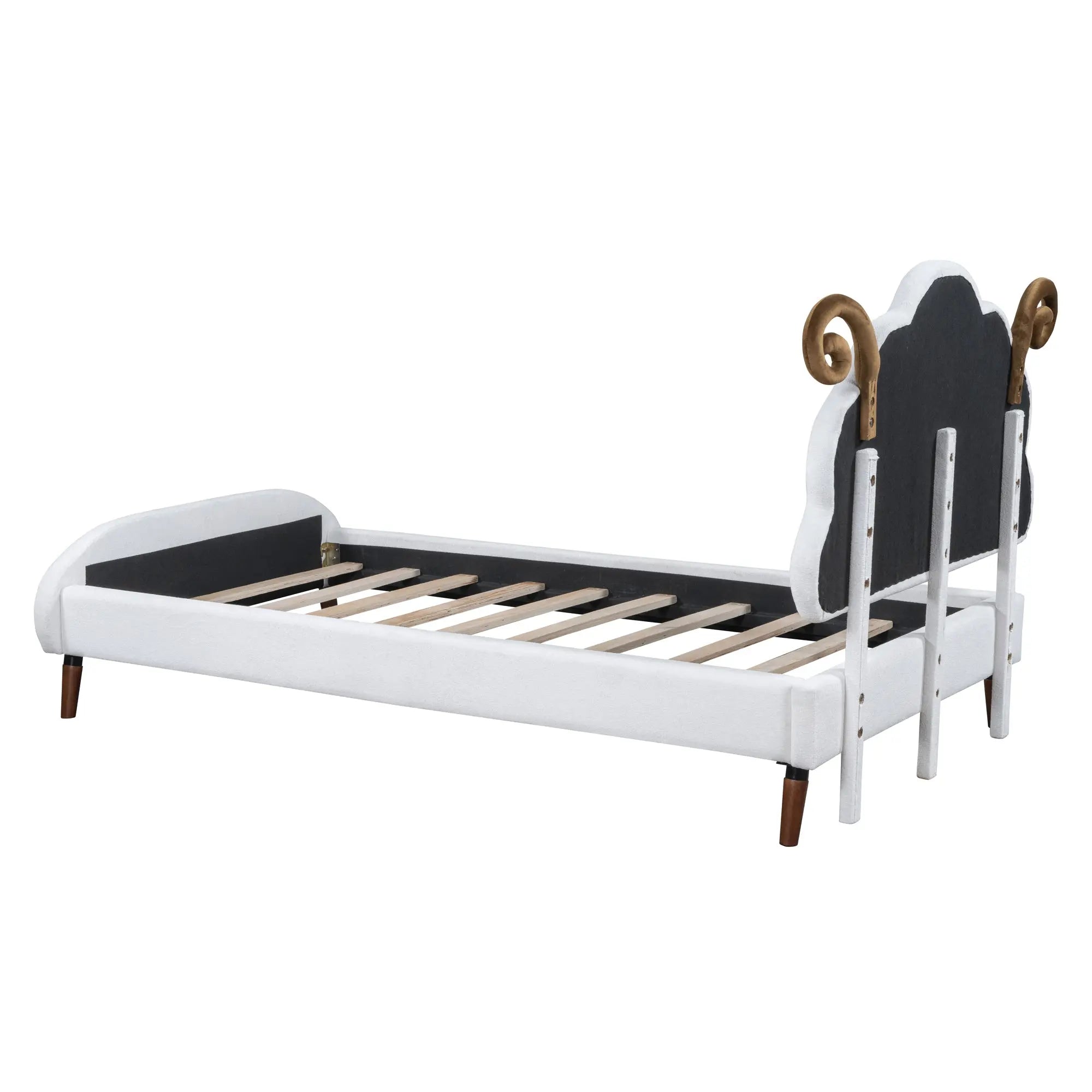 Bellemave® Upholstered Platform Bed with Sheep-Shaped Headboard Bellemave®