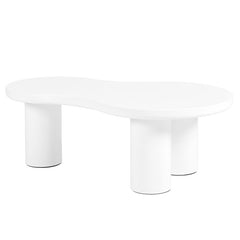 Bellemave® Cream Style Cloud Coffee Table with Round Small Side Table（Set of 2）