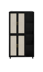 Bellemave® 4 Door Cabinet with 4 Adjustable Inner Shelves