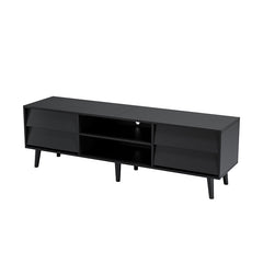 Bellemave® 63" TV Stand Features Vintage-style and Bevel Design with 4 Drawers