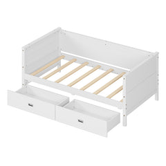 Bellemave® Twin Size Solid Wood Daybed with Two Drawers