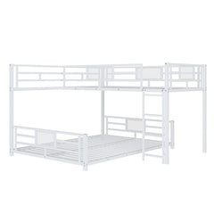 Bellemave® Twin over Full L-shaped Metal Bunk Bed