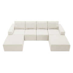 Bellemave® 110" Luxury Chenille U Shaped Sectional Sofa