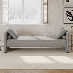 Bellemave® Modern Upholstered Chaise Lounge Daybed with Pillows, No Mattress Needed