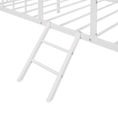 Bellemave® Metal House Bed with Ladder