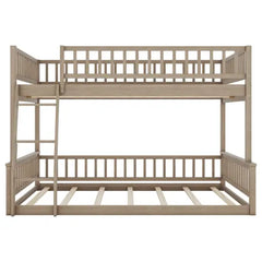 Bellemave® Full XL over Queen Bunk Bed with Ladder and Guardrails Bellemave®