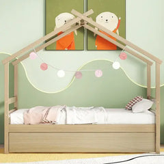 Bellemave Twin Size House-shaped Bed with Trundle Bellemave