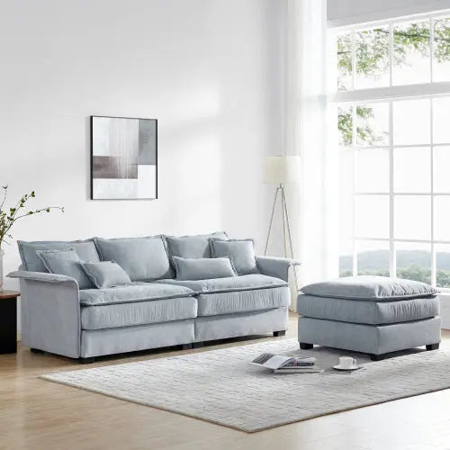 Bellemave® 95" L-Shape Oversized Luxury Sectional Sofa with Bentwood Armrests Bellemave