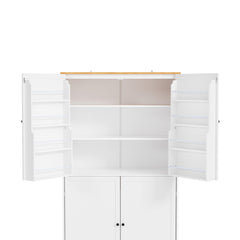 Bellemave® High Freestanding Kitchen Pantry Large Cupboard with 2 Drawers, 2 Adjustable Shelves, 8 Door Shelves