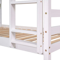 Bellemave® Bunk Bed with Bookcase Headboard