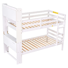 Bellemave® Bunk Bed with Bookcase Headboard