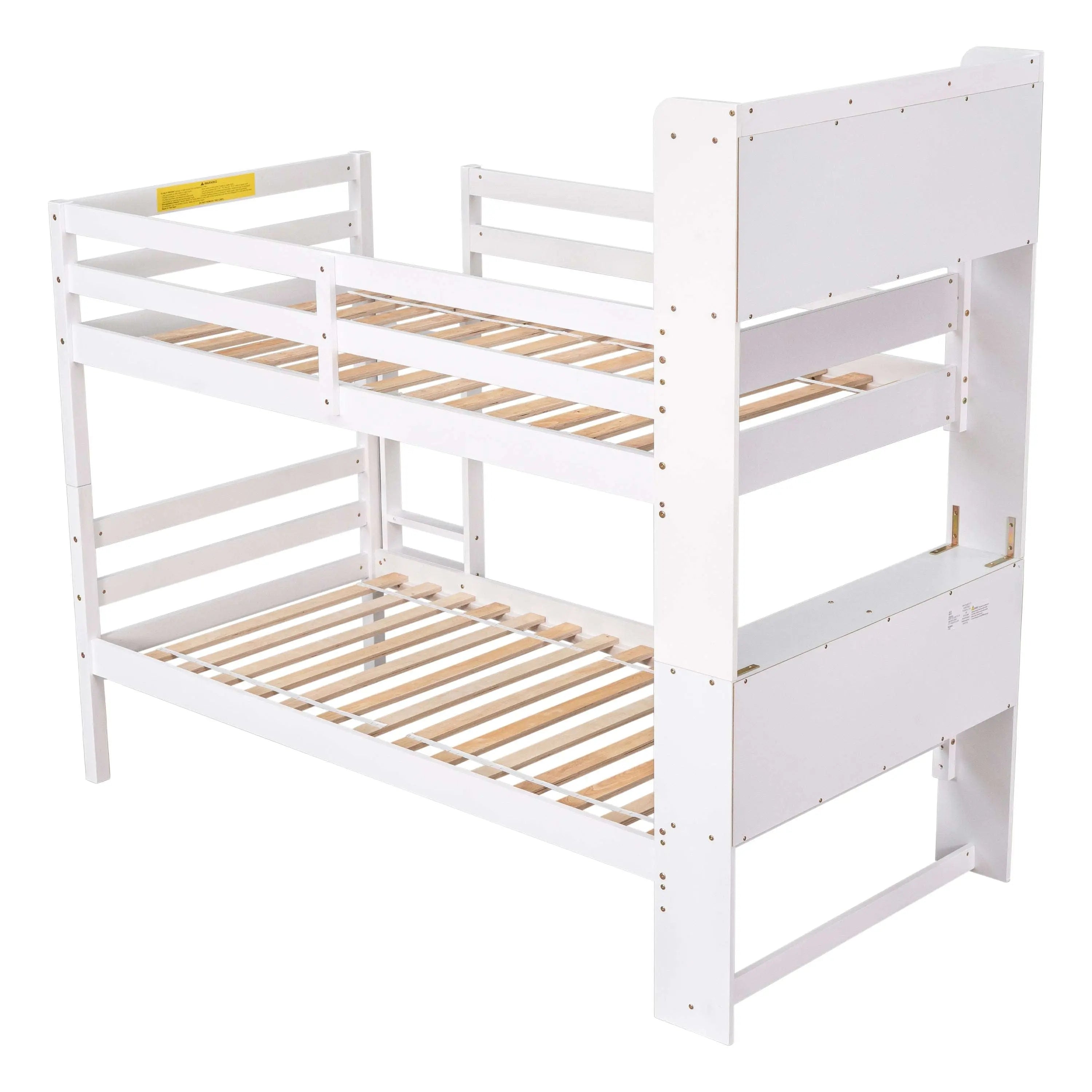 Bellemave® Bunk Bed with Bookcase Headboard