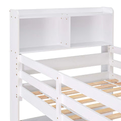 Bellemave® Bunk Bed with Bookcase Headboard