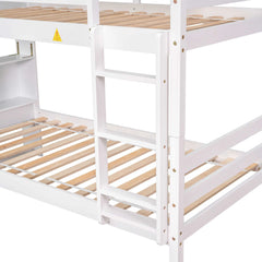 Bellemave® Bunk Bed with Bookcase Headboard