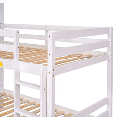 Bellemave® Bunk Bed with Bookcase Headboard