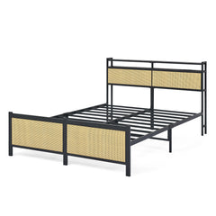 Bellemave® Metal Platform Bed with LED light