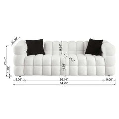 Bellemave 84.3" Marshmallow Sofa,Human Body Structure for USA People Bellemave