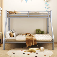 Bellemave® Twin XL over Queen Metal Bunk Bed with Ladder and Guardrails