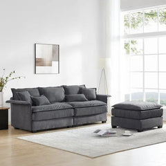 Bellemave® 95" L-Shape Oversized Luxury Sectional Sofa with Bentwood Armrests Bellemave