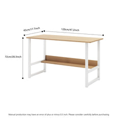 Bellemave® Simple Home Study Table with Bookshelf