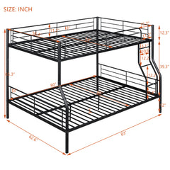 Bellemave® Full XL over Queen Metal Bunk Bed