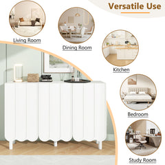 Bellemave® Cream Style Minimalist Shoe Cabinet with 5 Solid Wood Legs and Adjustable Shelves