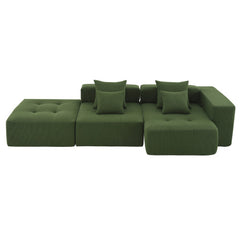 Bellemave® 105.5'' L-Shaped Modular Sectional Sofa with 4 Pillows