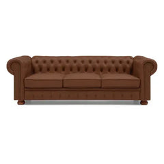 Bellemave 88.5" Classic Chesterfield Sofa Faux Leather Bellemave