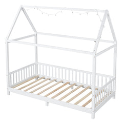 Bellemave® Montessori Bed with Guardrail and LED Light