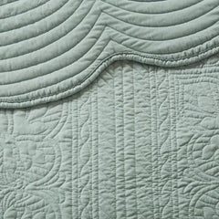 Bellemave 3 Piece Reversible Scalloped Edge Quilt Set Bellemave