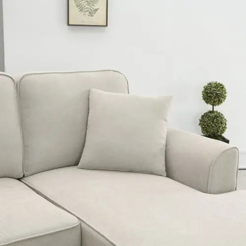 Bellemave 108" Modern U Shape Sectional Sofa, 7 Seat Fabric Sectional Sofa Set with 3 Pillows Included Bellemave