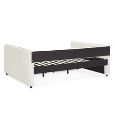 Bellemave® Queen Size Upholstered Tufted Daybed with Two Drawers