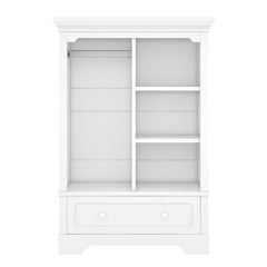 Bellemave® Open Children's Wardrobe with a Hanging Rod and Open Shelves, One Large Drawer