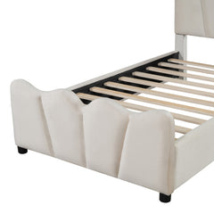 Bellemave® Velvet Upholstered Platform Bed