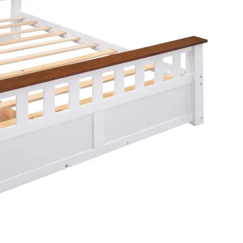 Bellemave Full Size Wood Platform Bed with Two Drawers and Wooden Slat Support Bellemave
