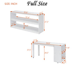 Bellemave® Loft Bed with Retractable Writing Desk and 3 Drawers, Storage Stairs and Shelves