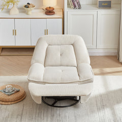 Bellemave® 360 Degree Corduroy Swivel Upholstered Manual Recliner Chair